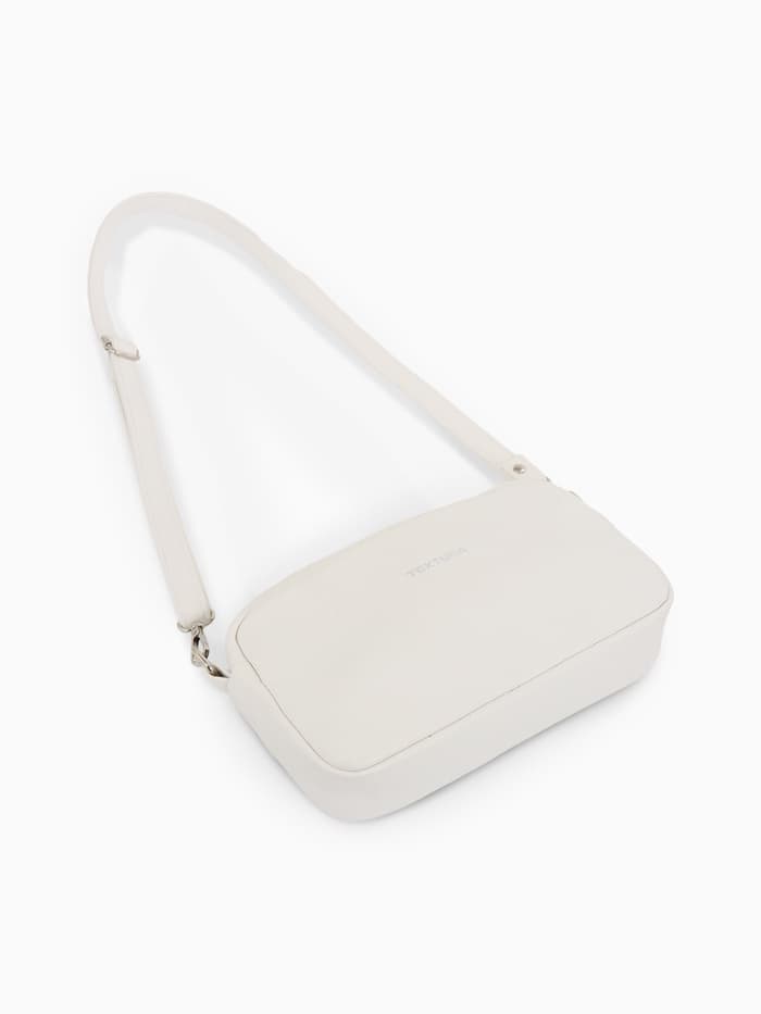 Сумка женская кросс-боди TEXTURA на молнии, 25×6×14 см, белая