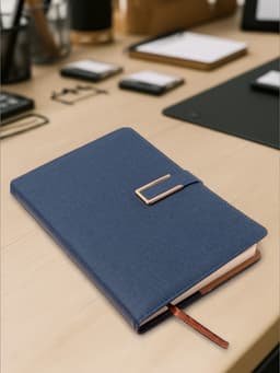 Ежедневник недатированный Calligrata, А5, в линейку, с хлястиком, 100 листов, обложка ПВХ, синий