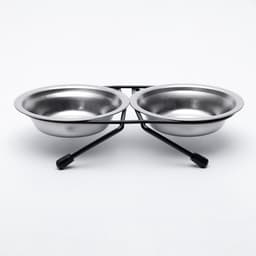Набор из 2 мисок, 2×100 мл, на чёрной подставке, нержавеющая сталь
