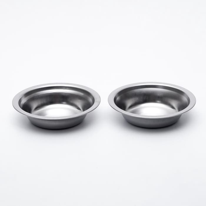 Набор из 2 мисок, 2×100 мл, на чёрной подставке, нержавеющая сталь