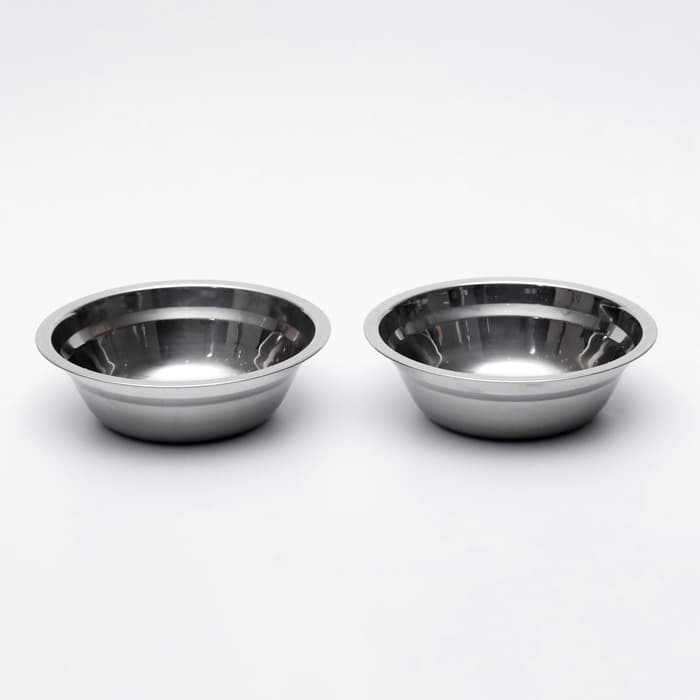 Набор из 2 мисок, 2×500 мл, на чёрной подставке, нержавеющая сталь