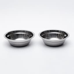 Набор из 2 мисок, 2×500 мл, на чёрной подставке, нержавеющая сталь