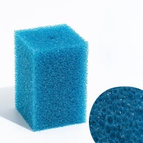 Губка прямоугольная для фильтра № 8, крупнопористая, 8×8×12 см, синяя
