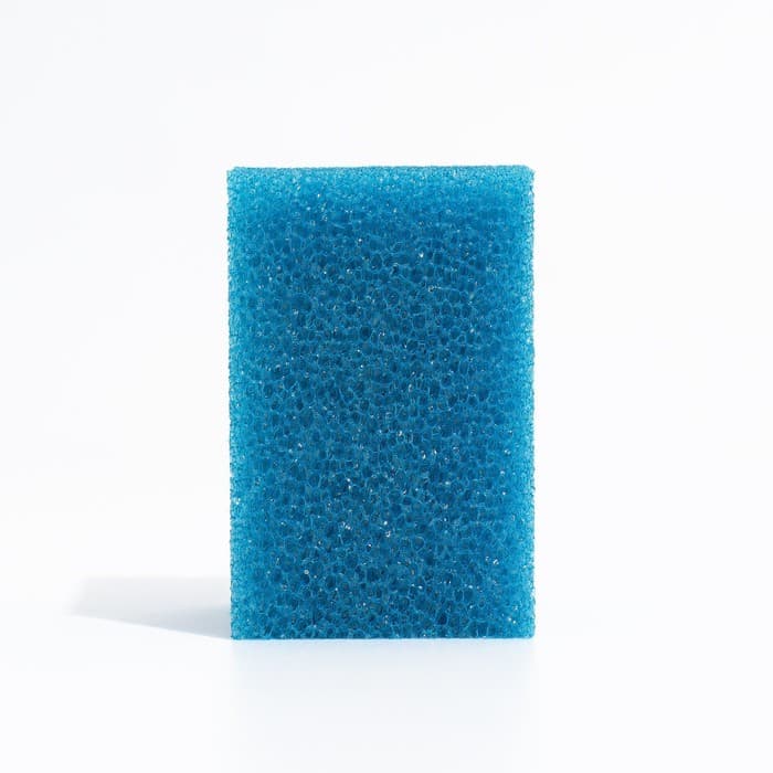 Губка прямоугольная для фильтра № 8, крупнопористая, 8×8×12 см, синяя