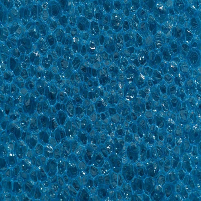 Губка прямоугольная для фильтра № 8, крупнопористая, 8×8×12 см, синяя