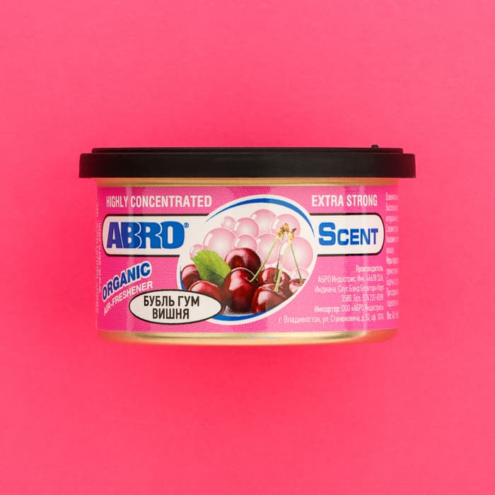 Ароматизатор Abro organic «бубль гум вишня»
