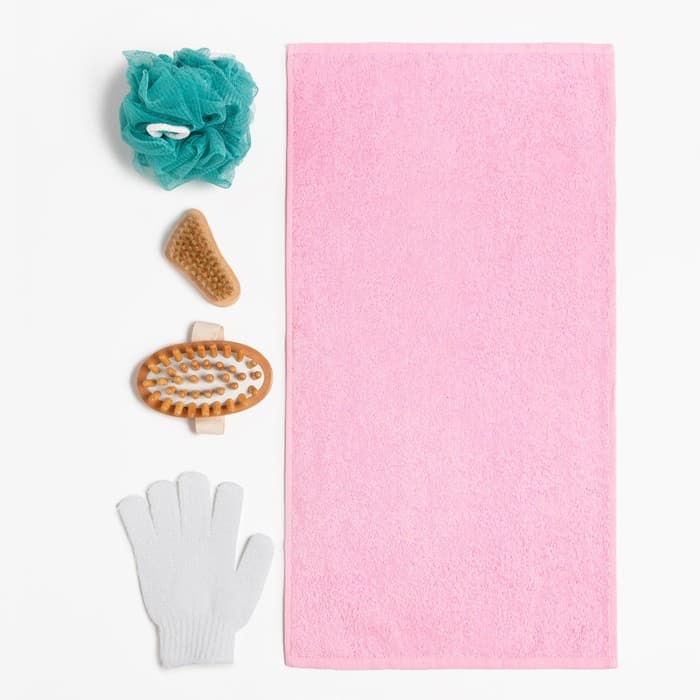 Подарочный набор «Этель. Релакс», полотенце 30×60 см, мочалка, щётка