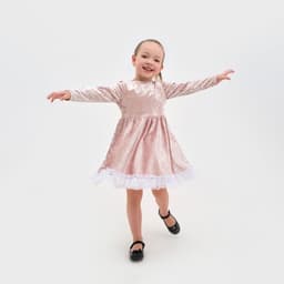 Платье для девочки нарядное KAFTAN «Куколка», розовое, рост 86-92 см