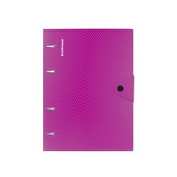 Тетрадь на кольцах А5 80 листов в клетку ErichKrause Glance Vivid, пластиковая обложка, блок офсет 100% белизна, МИКС