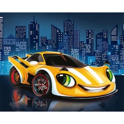 Алмазная мозаика с частичным заполнением для детей «Жёлтая тачка», 20×25 см