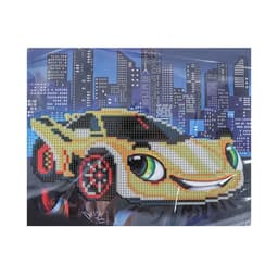 Алмазная мозаика с частичным заполнением для детей «Жёлтая тачка», 20×25 см