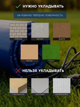 Электроподогреватель «ТеплоМакс», для воды в бассейне, 200×53 см, синий