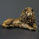 Фигура гипс «Лев на отдыхе», под бронзу, 65×35×32 см