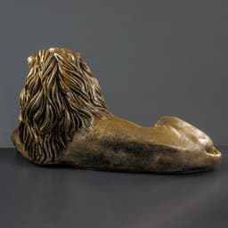 Фигура гипс «Лев на отдыхе», под бронзу, 65×35×32 см