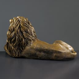 Фигура гипс «Лев на отдыхе», под бронзу, 65×35×32 см