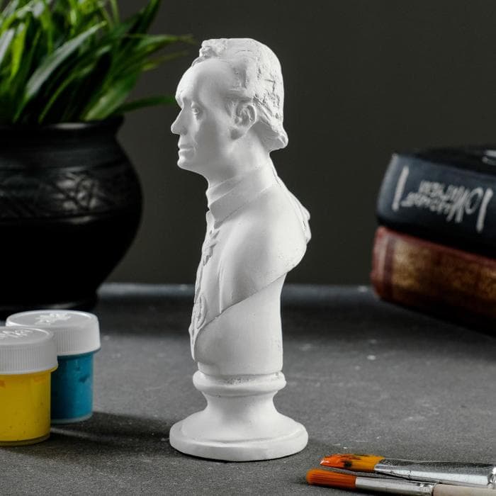 Бюст «Суворов», фигурка гипс, 13×10×5 см