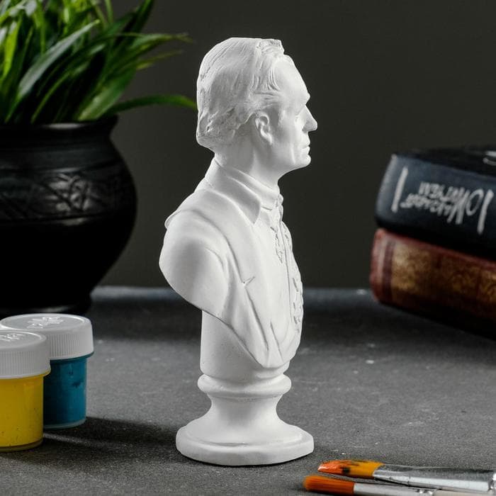 Бюст «Суворов», фигурка гипс, 13×10×5 см