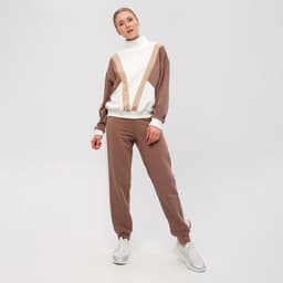 Костюм женский (свитшот, брюки) MINAKU: Casual Collection, размер 42, экрю