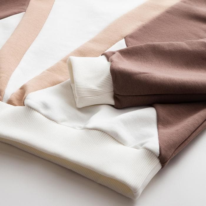 Костюм женский (свитшот, брюки) MINAKU: Casual Collection, размер 42, экрю