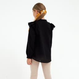 Рубашка для девочки MINAKU: Cotton collection, чёрная, рост 104 см