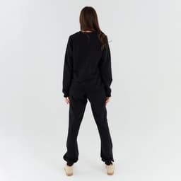 Костюм женский (свитшот, брюки) MINAKU: Casual Collection, размер 42, чёрный