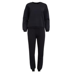 Костюм женский (свитшот, брюки) MINAKU: Casual Collection, размер 42, чёрный