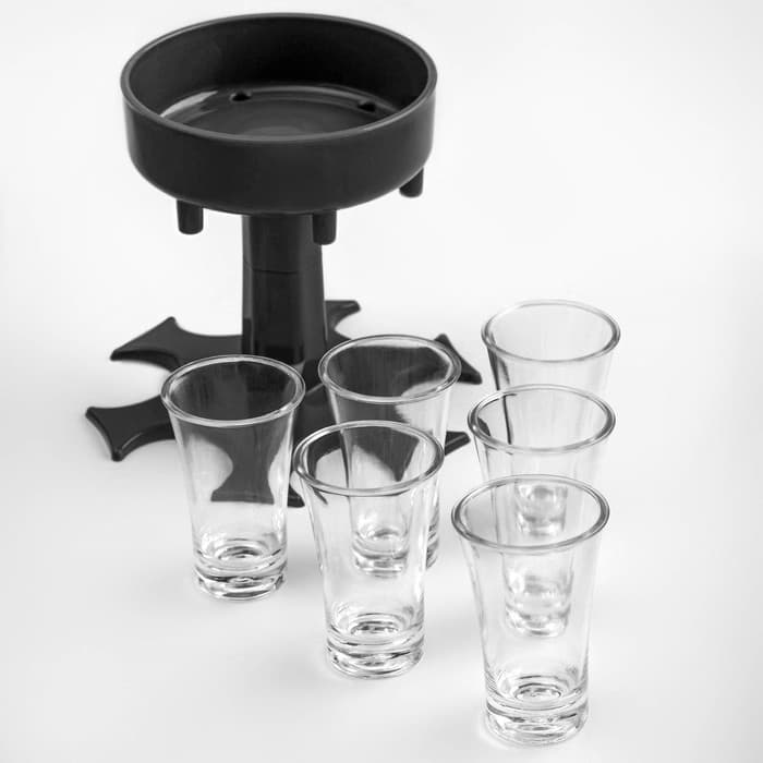 Рюмки набор «Налей всем сразу» 6 штук по 35 мл, горлышко d=10 см