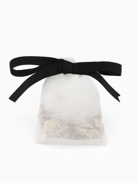 Мешочек подарочный для украшений бархатный «Нежность», 7×9 см, бело-чёрный