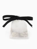 Мешочек подарочный для украшений бархатный «Нежность», 7×9 см, бело-чёрный