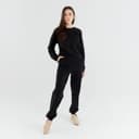 Костюм спортивный женский: свитшот, брюки, MINAKU: Casual Collection, размер 50, чёрный