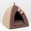Домик-вигвам для животных «Нежность», 40×40×37 см, бязь, коричневый