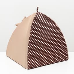 Домик-вигвам для животных «Нежность», 40×40×37 см, бязь, коричневый