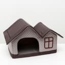 Домик для животных «Вилла», 53×33×37 см, двойной, бязь, бежево-коричневый