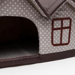 Домик для животных «Вилла», 53×33×37 см, двойной, бязь, бежево-коричневый