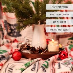 Плед флисовый новогодний «Экономь и Я. Рождество» 150×130 см