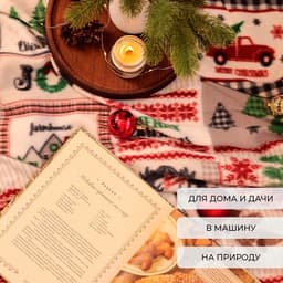 Плед флисовый новогодний «Экономь и Я. Рождество» 150×130 см