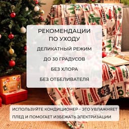 Плед флисовый новогодний «Экономь и Я. Рождество», 150×180 см