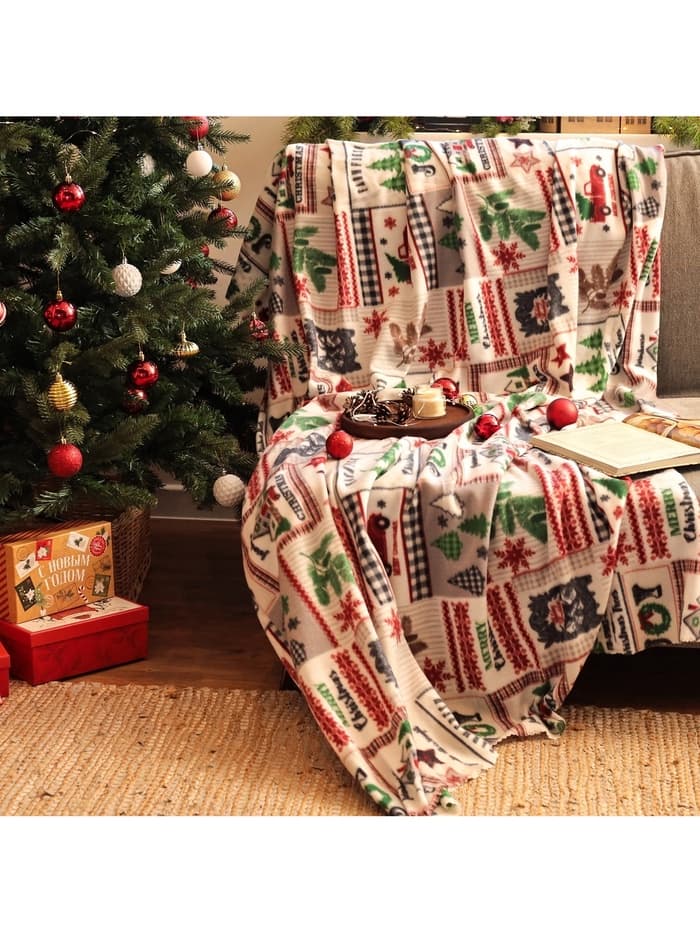 Плед флисовый новогодний «Экономь и Я. Рождество», 150×180 см