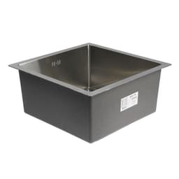 Мойка кухонная AFLORN AF94444, врезная, S=3.0 и 0.8 мм, 44×44×22 см, сифон, сатин