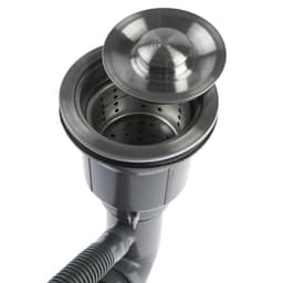 Мойка кухонная AFLORN AF94444, врезная, S=3.0 и 0.8 мм, 44×44×22 см, сифон, сатин