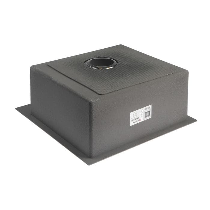 Мойка кухонная AFLORN AF95050F, врезная, S=3.0 и 0.8 мм, 50×50×20 см, сифон, графит