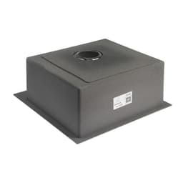 Мойка кухонная AFLORN AF95050F, врезная, S=3.0 и 0.8 мм, 50×50×20 см, сифон, графит