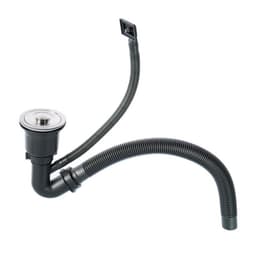 Мойка кухонная AFLORN AF95050F, врезная, S=3.0 и 0.8 мм, 50×50×20 см, сифон, графит