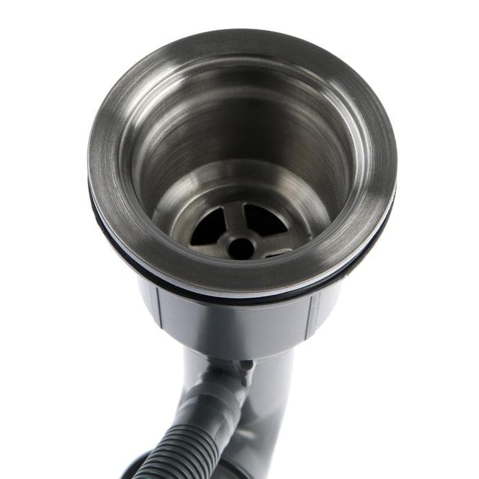 Мойка кухонная AFLORN AF95050F, врезная, S=3.0 и 0.8 мм, 50×50×20 см, сифон, графит