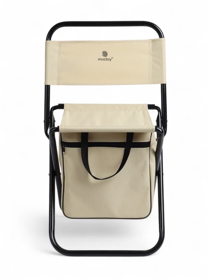 Стул туристический maclay, 28×35×58 см, до 90 кг, с сумкой, складной, со спинкой, серый