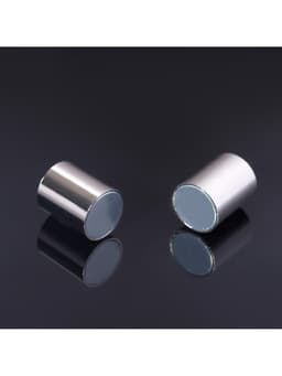 Замок-концевик магнитный, L=20 мм, вн.d=8 мм, (набор 3 шт.), цвет серебро