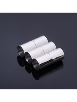 Замок-концевик магнитный, L=20 мм, вн.d=8 мм, (набор 3 шт.), цвет серебро