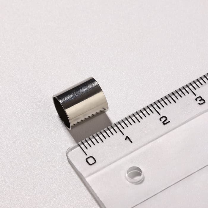 Замок-концевик магнитный, L=20 мм, вн.d=8 мм, (набор 3 шт.), цвет серебро