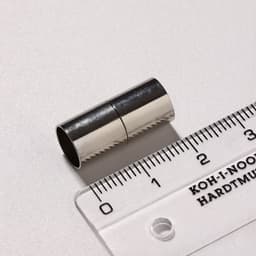 Замок-концевик магнитный, L=20 мм, вн.d=8 мм, (набор 3 шт.), цвет серебро