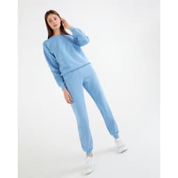 Костюм женский (свитшот, брюки) MINAKU: Casual Collection, размер 46, голубой